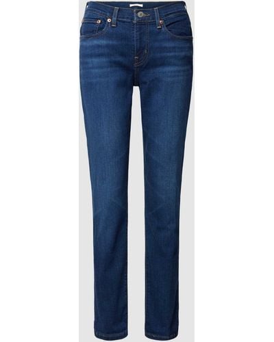 Levi's® 300 Boyfriend Mid Rise Jeans im 5-Pocket-Design - Blau
