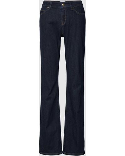 Cambio Bootcut Jeans Met Labeldetails - Blauw