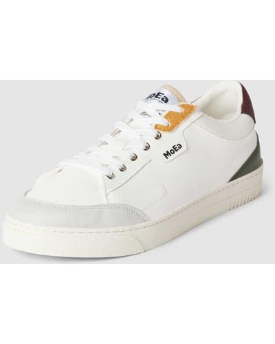 Moea Sneaker mit Kontrastbesatz und Label-Details - Weiß