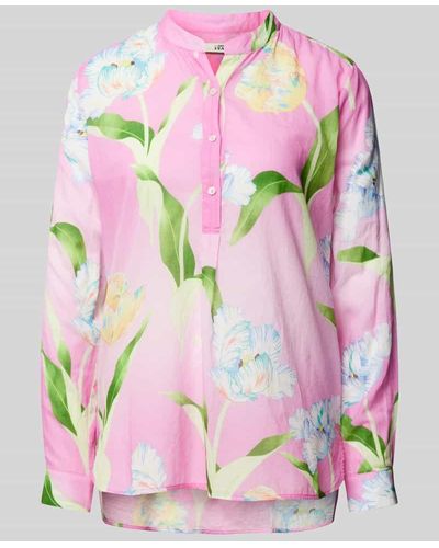 0039 Italy Blusenshirt mit floralem Muster Modell 'Janice' - Pink