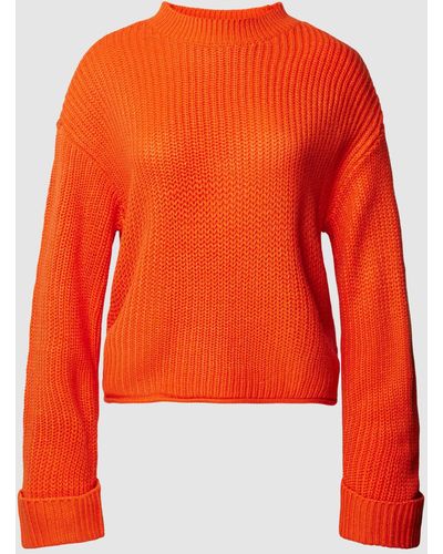 Vero Moda Gebreide Pullover Met Ronde Hals - Oranje