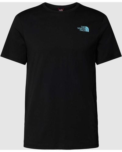 The North Face T-shirt Met Labelprint - Zwart