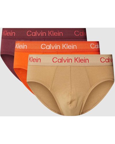 Calvin Klein Slip Met Elastische Band - Oranje