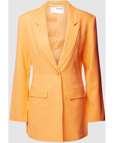 SELECTED Blazer Met Reverskraag - Oranje