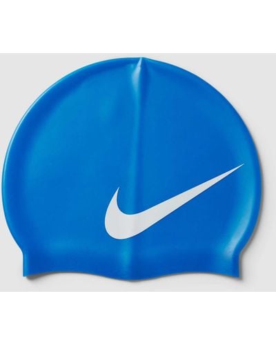 Nike Badekappe mit Label-Print Modell 'BIG SWOOSH CAP' - Blau