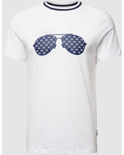 Michael Kors T-shirt Met Motief- En Labelprint - Wit