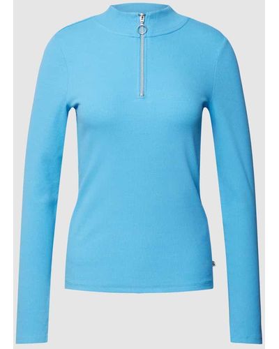 Tom Tailor Longsleeve mit Reißverschluss - Blau