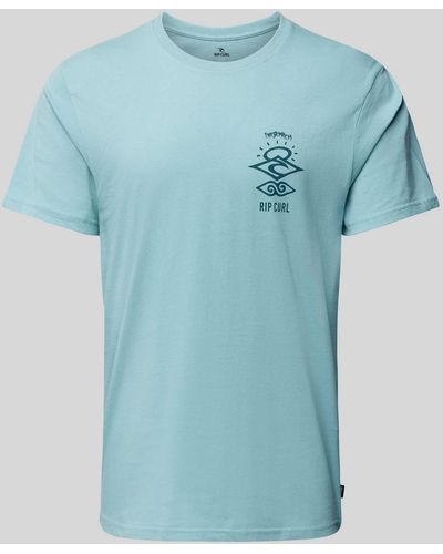 Rip Curl T-Shirt mit Label-Print Modell 'SEARCH' - Blau