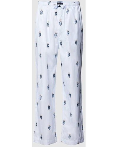 Polo Ralph Lauren Pyjama-Hose mit Streifenmuster - Blau