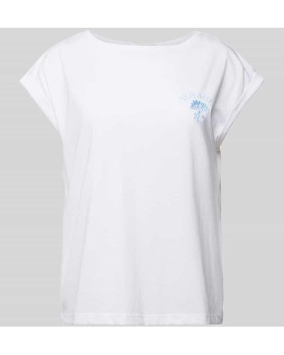 S.oliver T-Shirt mit Label-Stitching - Weiß