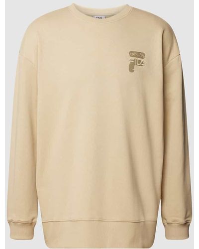 Fila Oversized Sweatshirt mit Rundhalsausschnitt Modell 'BABEN' - Natur