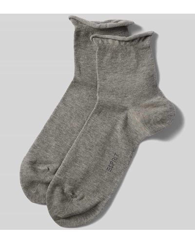 Esprit Socken im unifarbenen Design Modell 'Basic Pure' im 2er-Pack - Grau