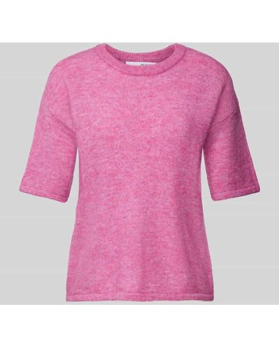 SELECTED Strickshirt mit Rundhalsausschnitt Modell 'MALINE-LILIANA' - Pink