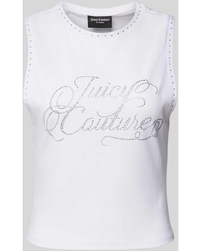 Juicy Couture Tanktop Met Siersteentjes - Wit