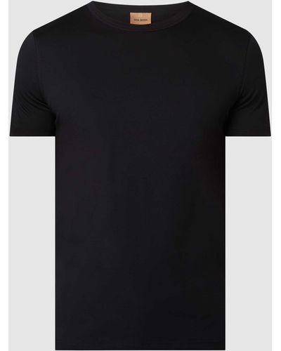 Mos Mosh T-shirt Van Katoen, Model 'perry Crunch' - Zwart