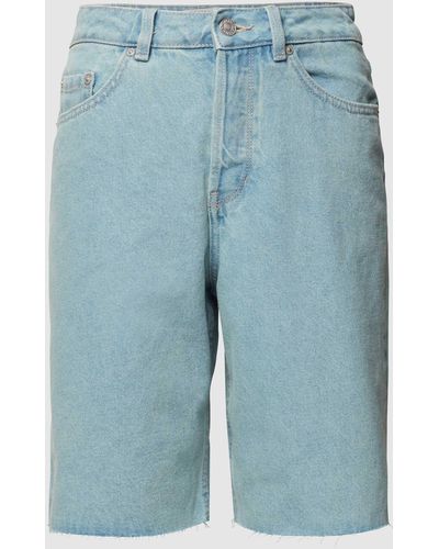 Tom Tailor Korte Jeans Met Gerafelde Boorden - Blauw