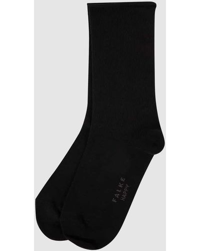 FALKE Socken mit Stretch-Anteil im 2er-Pack Modell 'Happy' - Schwarz