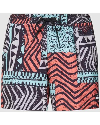 Quiksilver Badehose mit Allover-Muster - Mehrfarbig