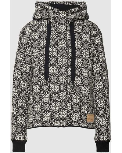 Dale Of Norway Strickjacke mit Allover-Muster Modell 'Firda Quilted Fem Jacket' - Grau