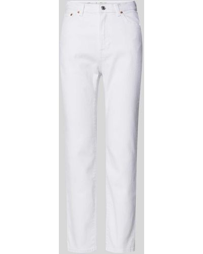 Mango Jeans in unifarbenem Design Modell 'CLAUDIA' - Weiß
