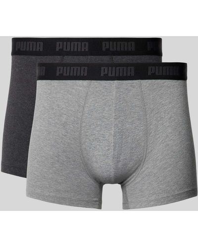PUMA Trunks mit Label-Detail im 3er-Pack - Grau