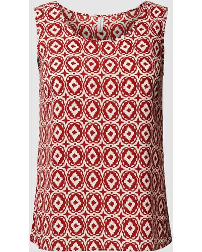 Only Carmakoma PLUS SIZE Tanktop mit Allover-Muster Modell 'LUXODA' - Rot