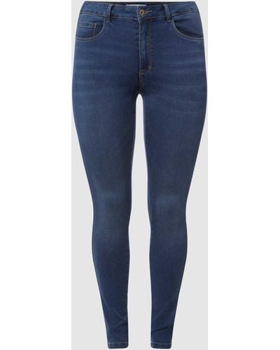Only Carmakoma Plus Size Skinny Fit Jeans Met Stretch - Blauw