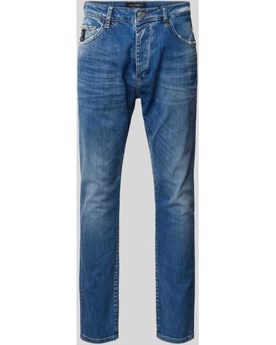 Elias Rumelis Slim Fit Jeans im 5-Pocket-Design Modell 'Fredo' - Blau