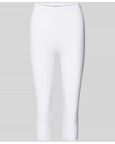 Fransa Slim Fit Leggings mit verkürztem Schnitt Modell 'Zokos' - Weiß