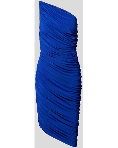 Norma Kamali Minikleid im One-Shoulder-Look - Blau