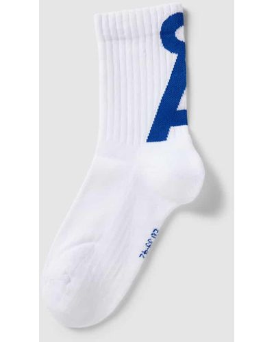ARMEDANGELS Socken mit Logo-Print Modell 'SAAMUS SHORT' - Weiß