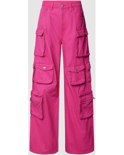 Review Baggy Cargo Pants - Pink