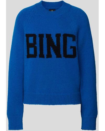 Anine Bing Pullover mit Label-Detail - Blau