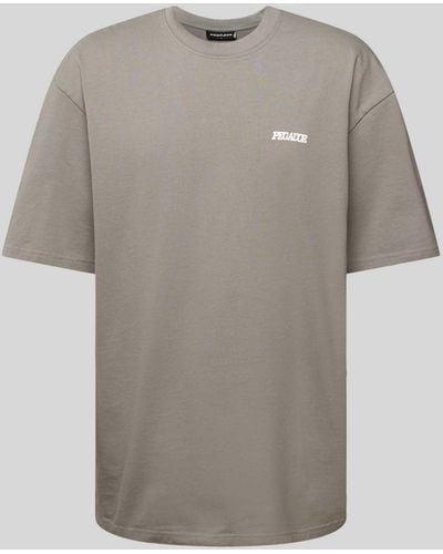 PEGADOR Oversized T-shirt Met Labelprint - Grijs