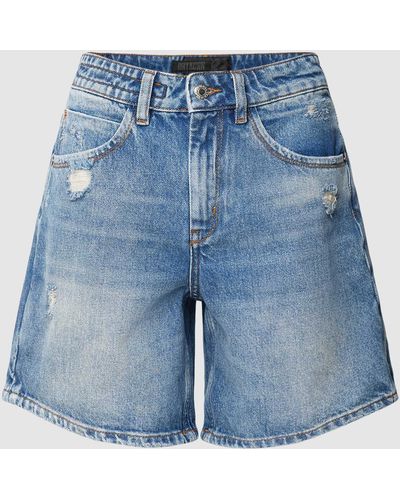 DRYKORN Korte Jeans Met Labelpatch - Blauw