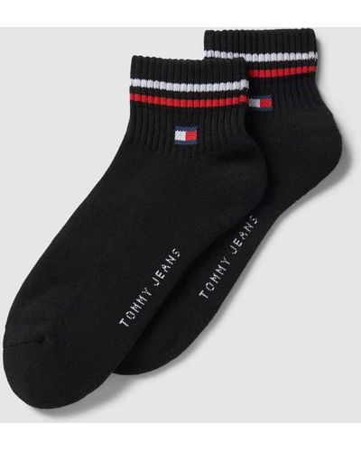 Tommy Hilfiger Socken mit Label-Print im 2er-Pack - Schwarz