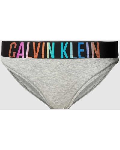 Calvin Klein Slip mit elastischem Logo-Bund - Grau
