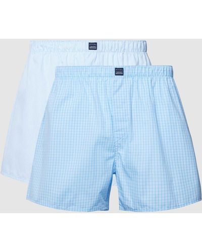 Christian Berg Men Boxershorts mit Label-Detail im 2er-Pack - Blau