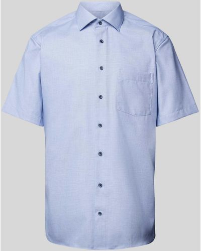 Eterna Modern Fit Zakelijk Overhemd - Blauw