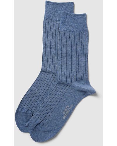 Camano Socken mit Stretch-Anteil im 2er-Pack - Blau