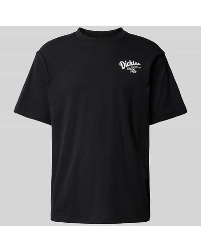 Dickies T-Shirt mit Label-Print Modell 'RAVEN' - Schwarz
