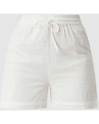 Pieces Shorts aus Musselin Modell 'Tina' - Weiß