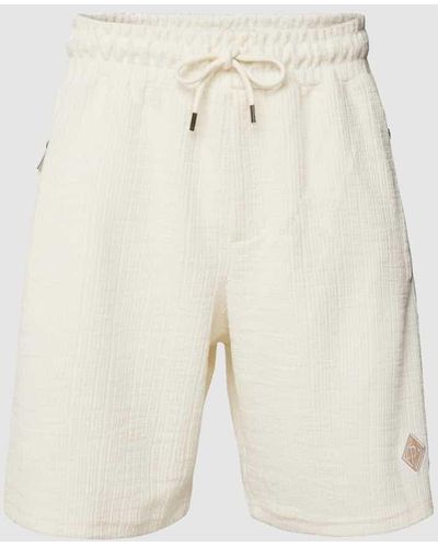 PEGADOR Shorts mit Crinkle-Optik - Natur