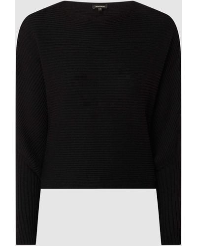 MORE&MORE Korte Pullover Met Vleermuismouwen - Zwart