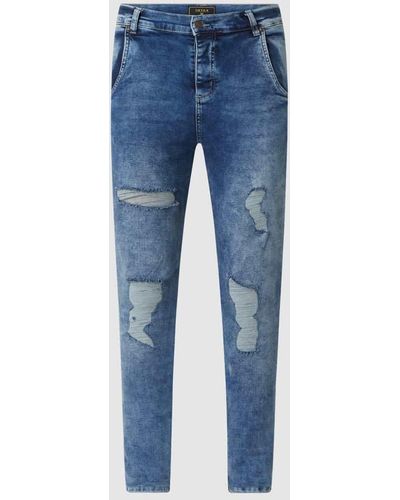 SIKSILK Skinny Fit Jeans mit Stretch-Anteil - Blau