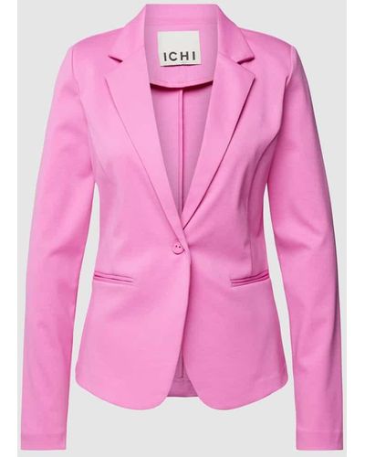 Ichi Blazer mit regulärem Schnitt und Reverskragen - Pink