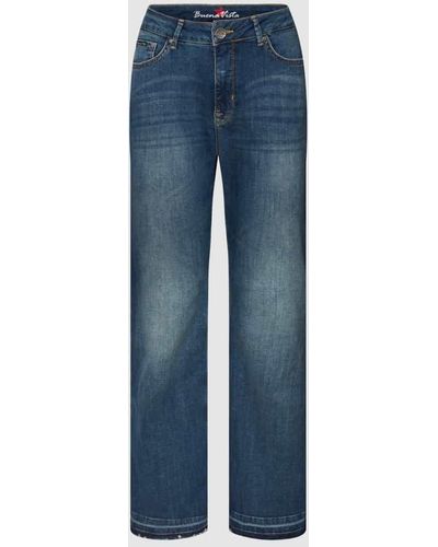 Buena Vista Flared Fit Jeans mit Kontrastnähten - Blau