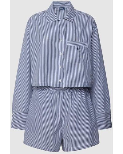 Polo Ralph Lauren Pyjama mit Streifenmuster - Blau