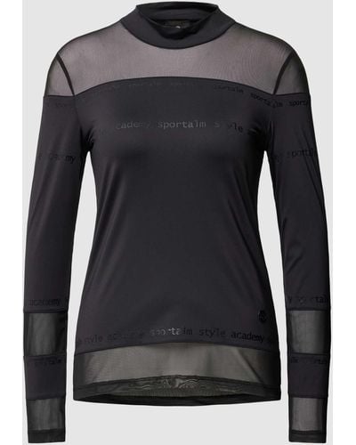 Sportalm Sweatshirt mit Eng anliegende Passform mit Blockstreifen - Schwarz