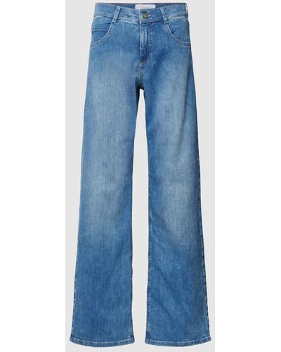 ANGELS Straight Leg Jeans im 5-Pocket-Design Modell 'LIZ' - Blau